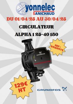 CIRCULATEUR ALPHA 1 25-40 180 - à Vaux Le Penil 77